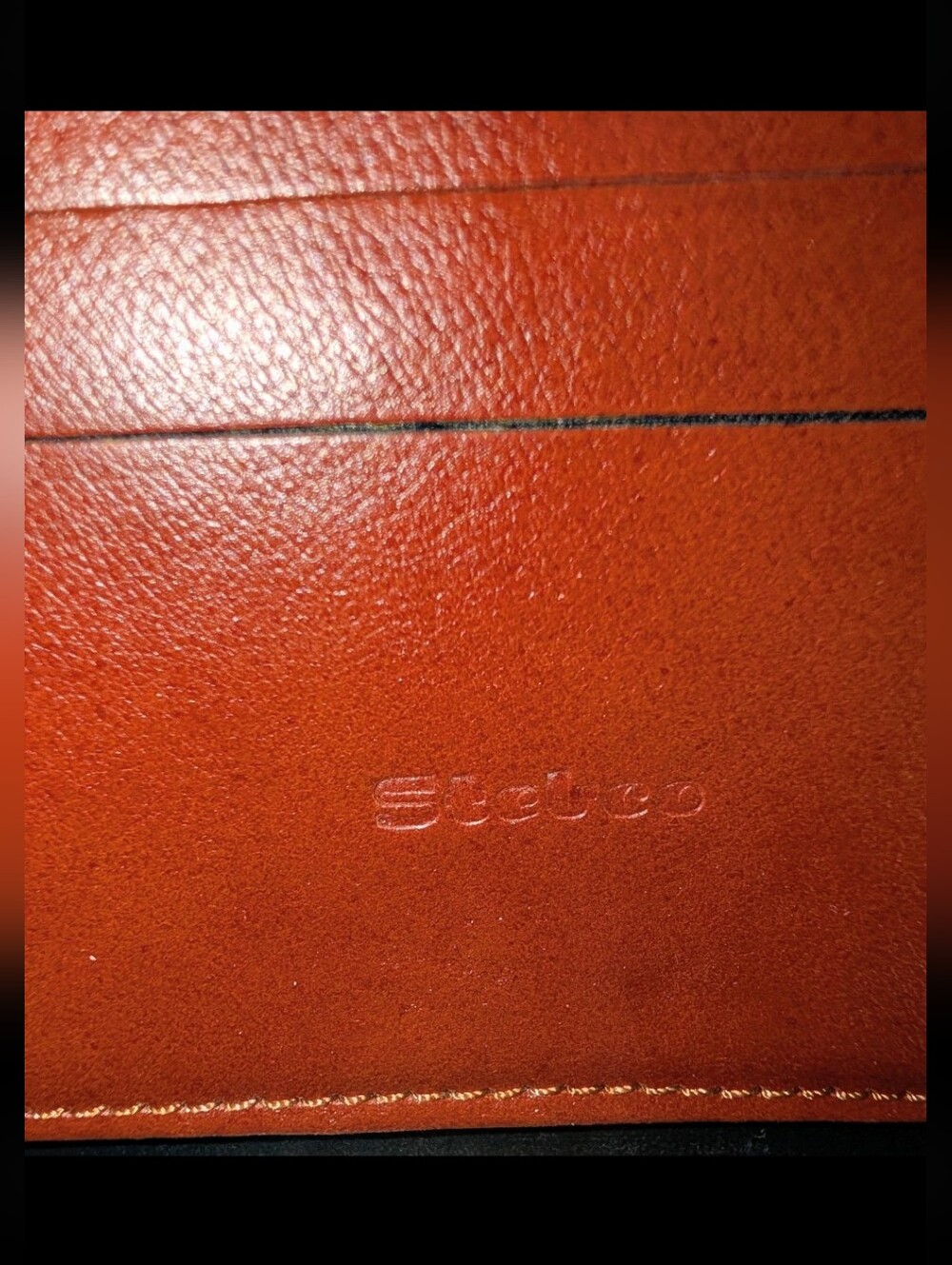 Stebco 3 Ring Binder Briefcase Leather Retractable Handle Brown Organizer - Picture 5 of 13